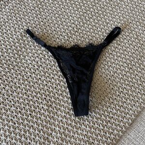 PINK Victoria's Secret Black Lace Panties